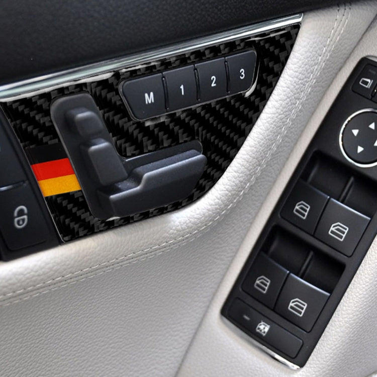 Adesivo pannello regolazione sedile Mercedes W204 fibra carbonio