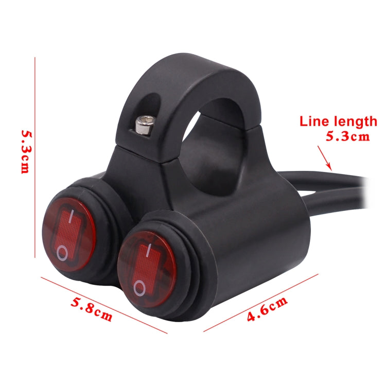 Interruttore doppio flash impermeabile 12V per fari moto