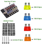 Kit portafusibili con LED e terminale a vite 32V 100A