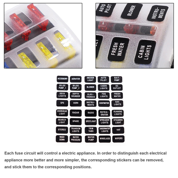 Kit portafusibili con LED e terminale a vite 32V 100A