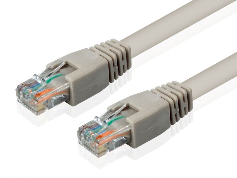 Cavo di rete Patch Cat. 5e in rame UTP 1.8 mt grigio