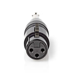 Adattatore XLR Mono | Femmina a 3 Pin XLR - Maschio da 6,35 mm | Nero - COTP15940BK Codice EAN: 5412810296224 541281029622  ND2655