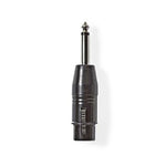 Adattatore XLR Mono Femmina 3 Pin a Maschio 6,35 mm Nero