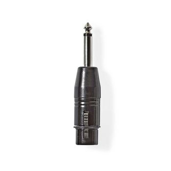 Adattatore XLR Mono Femmina 3 Pin a Maschio 6,35 mm Nero
