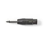 Adattatore XLR Mono | Femmina a 3 Pin XLR - Maschio da 6,35 mm | Nero - COTP15940BK Codice EAN: 5412810296224 541281029622  ND2655