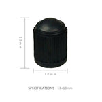 Tappo in gomma antipolvere per valvola 10 mm nero 200 pezzi
