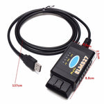 Scanner diagnostico auto USB OBDII ELM327 Ford MS-CAN