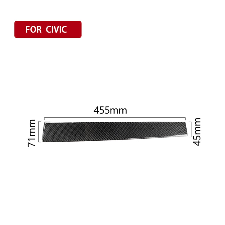 Adesivo decorativo in fibra di carbonio per Honda Civic 2016-2019 - immagine 5