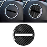 Adesivo logo volante in fibra di carbonio per Chevrolet Camaro