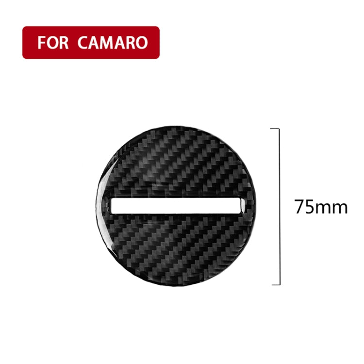 Adesivo logo volante in fibra di carbonio per Chevrolet Camaro