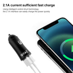 Mini caricabatteria da auto IVON CC26 doppia porta USB 5V 2.1A