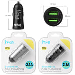 Mini caricabatteria da auto IVON CC26 doppia porta USB 5V 2.1A