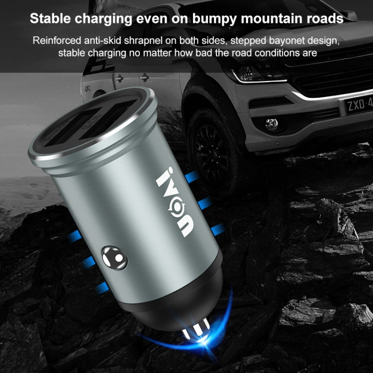IVON CC37 caricabatteria auto doppio USB 15W 3.1A