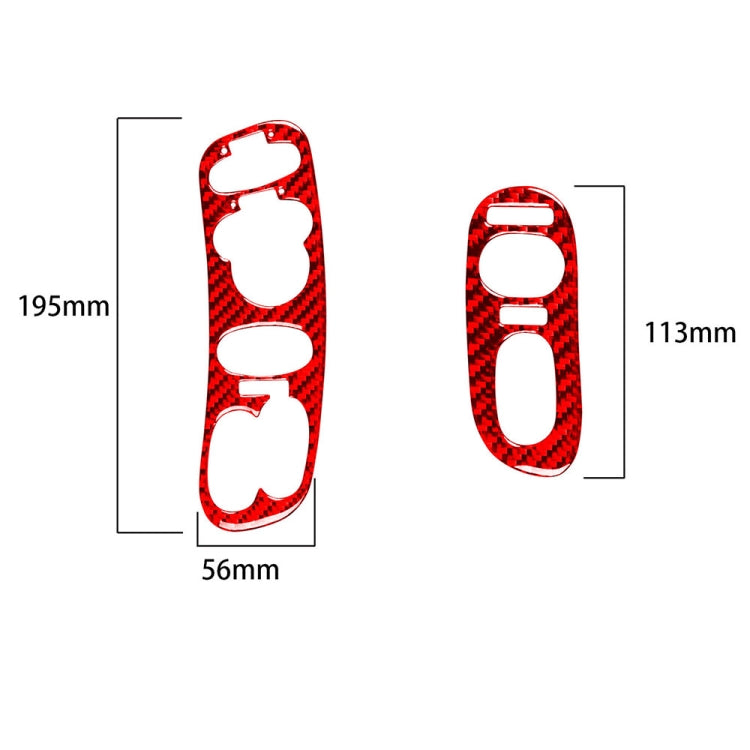 Set adesivi pannello porta in fibra di carbonio per Corvette C5