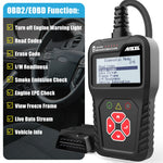 Ancel AS100 Rilevatore guasti auto OBDII con cancellazione errori