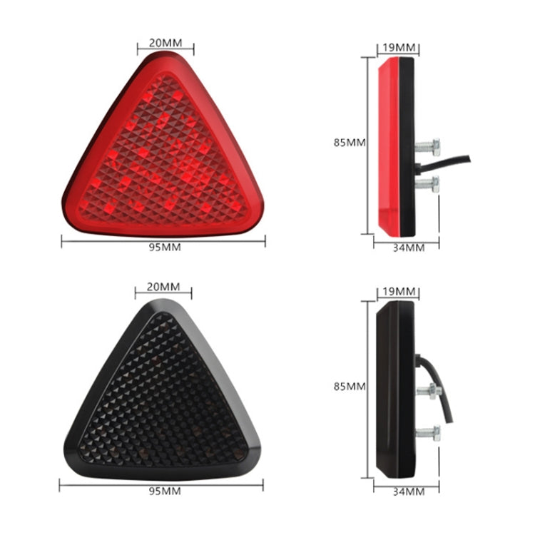 Fanale posteriore LED triangolare stile X per bicicletta