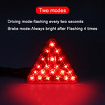 Fanale posteriore LED triangolare stile X per bicicletta
