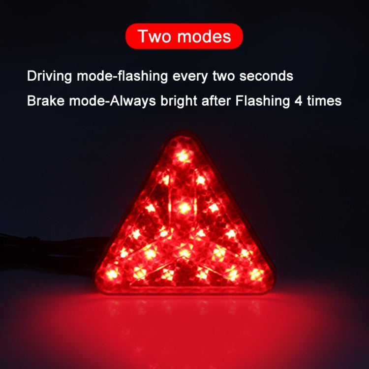 Fanale posteriore LED triangolare stile X per bicicletta