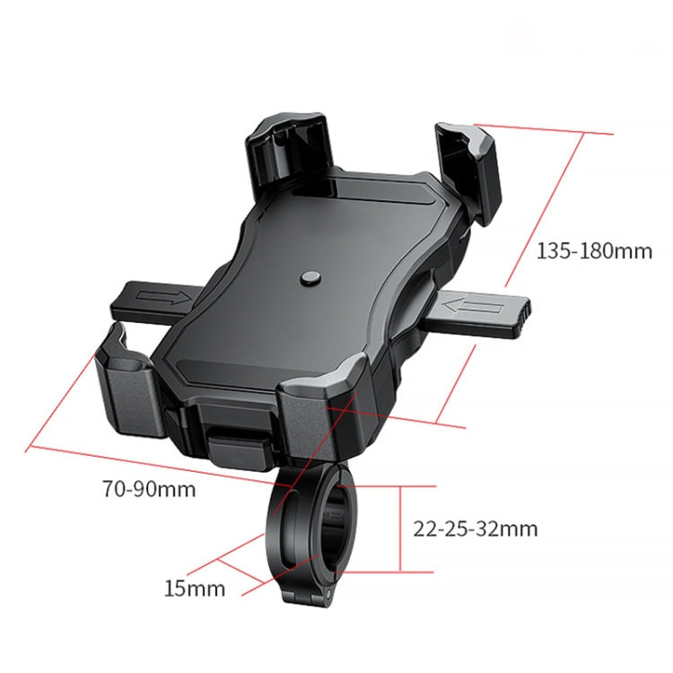 Supporto telefono con fissaggio semiautomatico per moto e bici