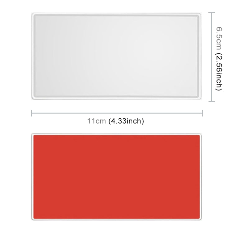 Specchio trucco portatile in acciaio inox 110x65 mm