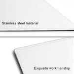 Specchio trucco portatile in acciaio inox 110x65 mm