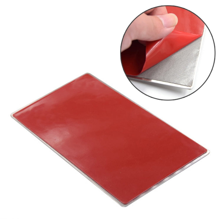 Specchio trucco portatile in acciaio inox 110x65 mm