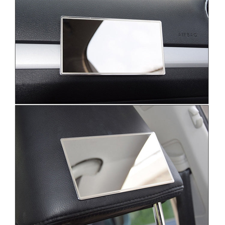 Specchio trucco portatile in acciaio inox 110x65 mm