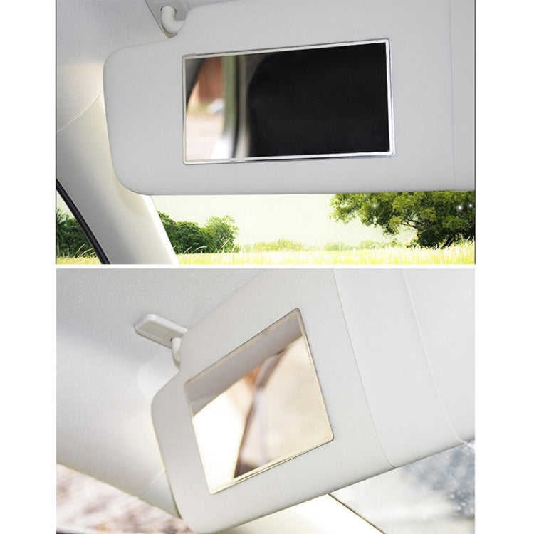 Specchio trucco portatile in acciaio inox 110x65 mm