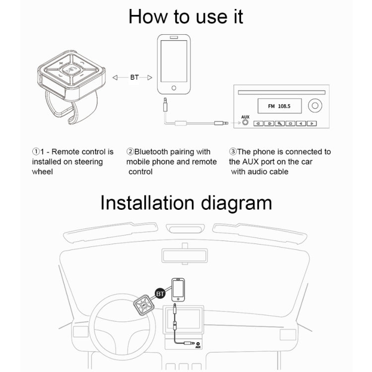 Controller vivavoce Bluetooth per auto BT009