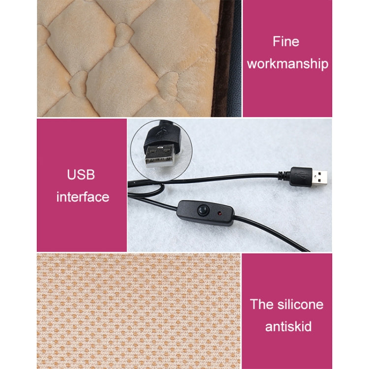 Tappetino riscaldato USB per sedile auto 58x10 cm