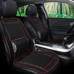 Cuscino coprisedile auto traspirante con perline di legno