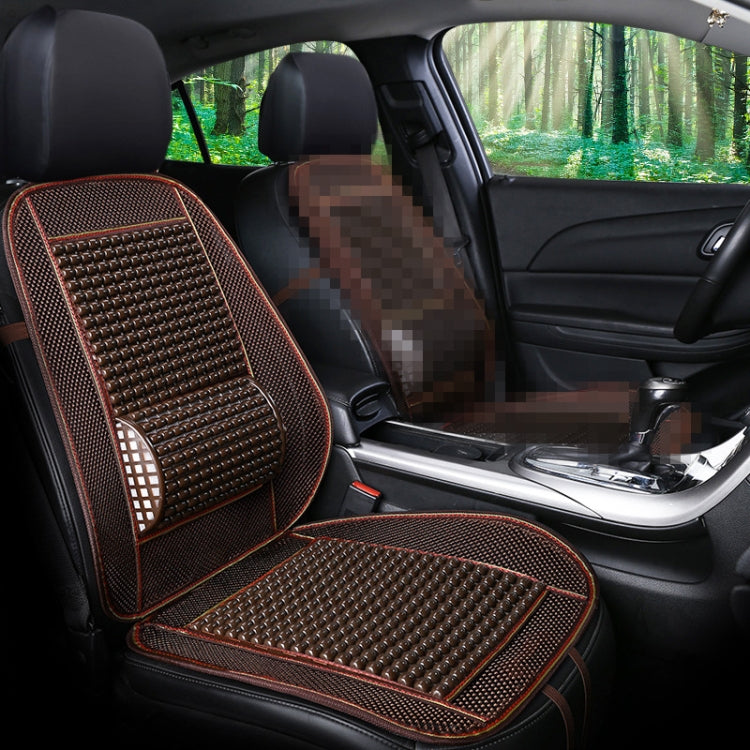 Cuscino coprisedile auto traspirante con perline di legno
