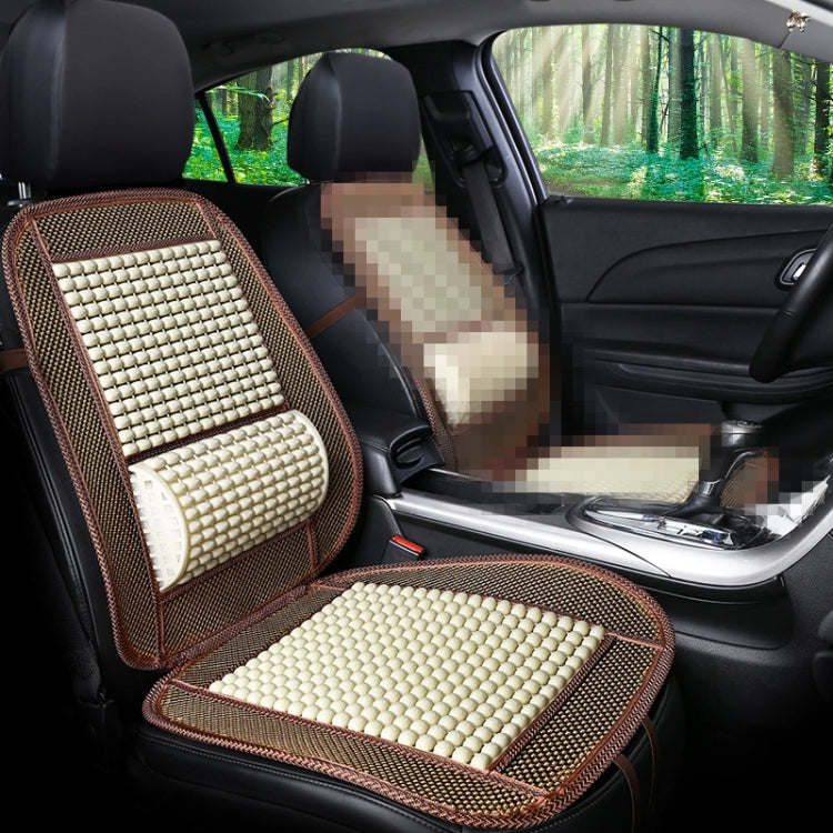 Cuscino coprisedile auto traspirante con perline di legno
