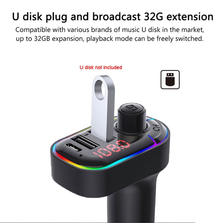 Trasmettitore FM Bluetooth con doppio USB e luce auto