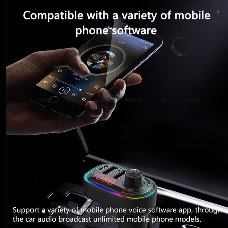 Trasmettitore FM Bluetooth con doppio USB e luce auto