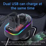 Trasmettitore FM Bluetooth con doppio USB e luce auto
