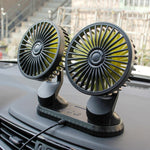 Ventola di raffreddamento doppia testa USB per auto con aromatera
