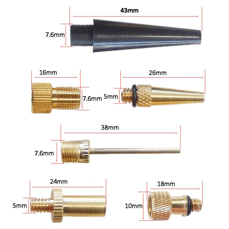 Adattatore gonfiaggio 24 in 1 bocca francese americana