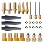 Set 2 adattatori gonfiaggio 29 in 1 bocche francese americana