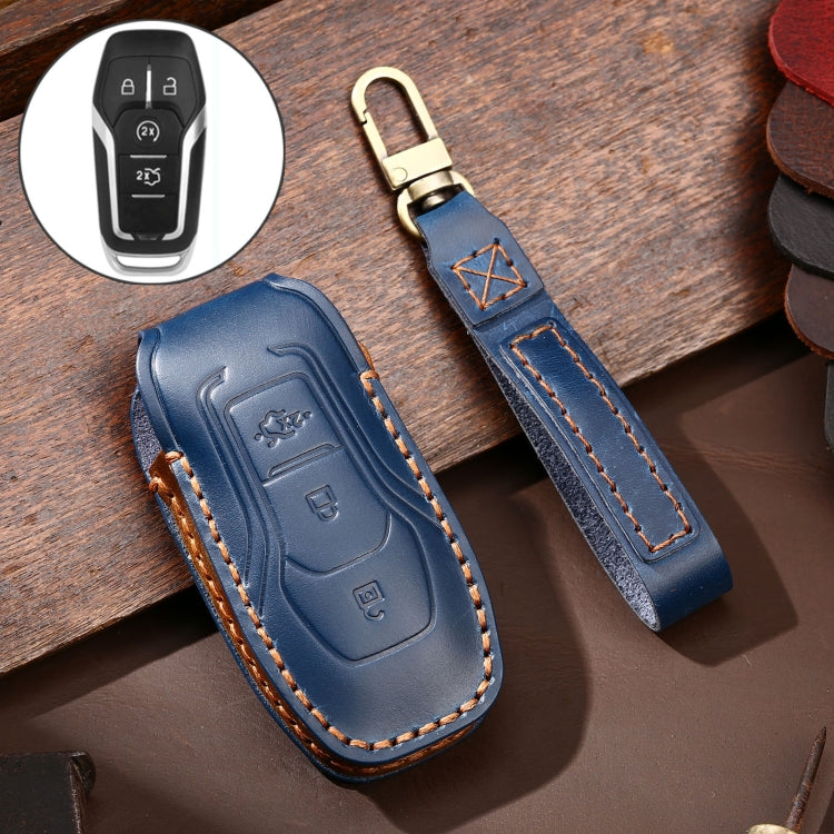 Custodia chiave in pelle di vacchetta per Ford Focus