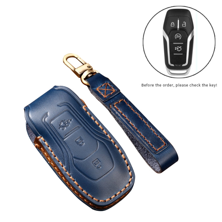 Custodia chiave in pelle di vacchetta per Ford Focus