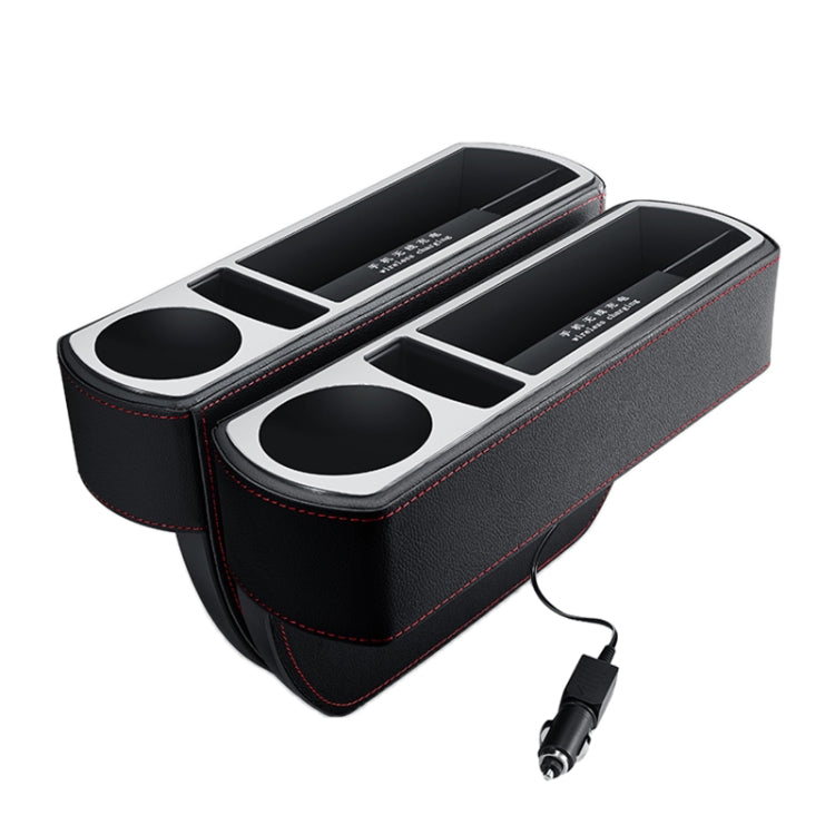 Console ricarica rapida wireless multifunzione per auto in pelle