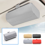 Custodia porta occhiali auto in pelle con chiusura magnetica