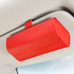 Custodia porta occhiali auto in pelle con chiusura magnetica