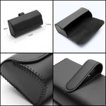 Custodia porta occhiali auto in pelle con chiusura magnetica