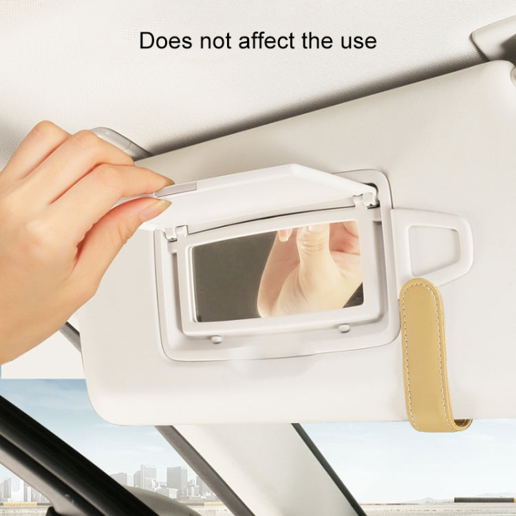Custodia porta occhiali auto in pelle con chiusura magnetica