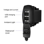 Caricabatterie auto doppia USB 4.8A con luce LED blu