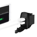 Caricabatterie auto doppia USB 4.8A con luce LED blu
