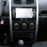 Caricabatterie auto doppia USB 4.8A con luce LED blu