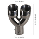Tubo punta silenziatore scarico auto 6 cm acciaio inox